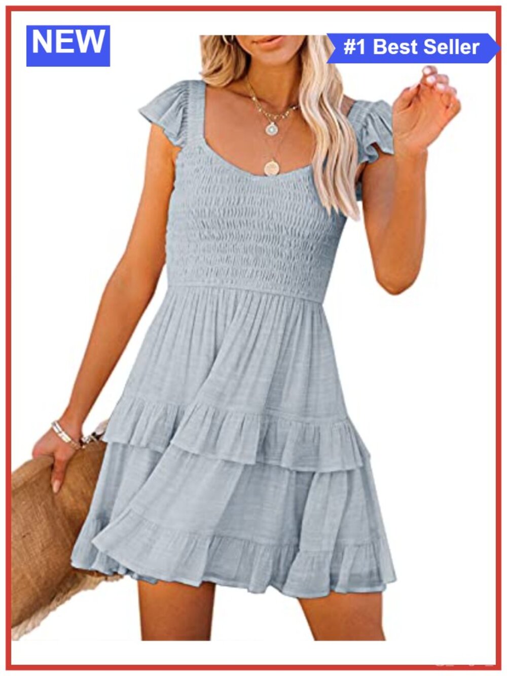 Sleeveless Backless Smocked Babydoll Mini Sundress